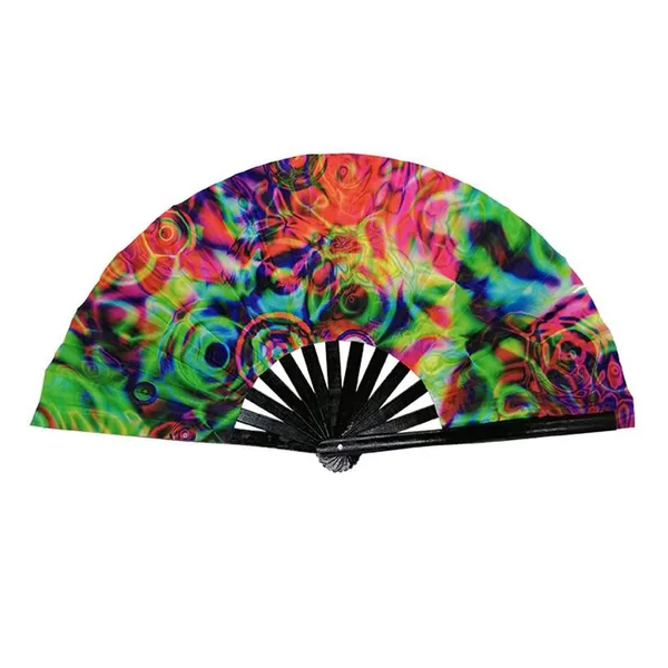 Ventaglio grande personalizzato 33 cm, pois disco, grafica di stock 5