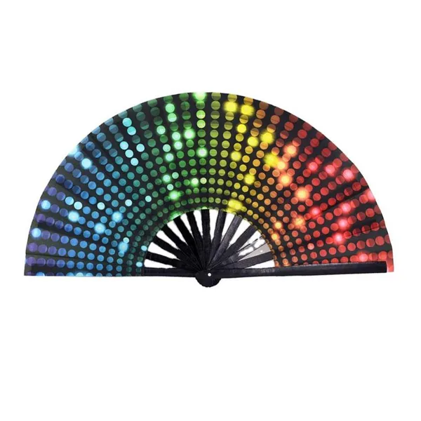 Ventaglio grande personalizzato 33 cm, pois disco