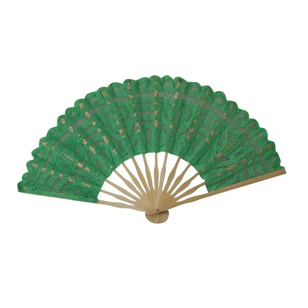 Ventaglio in pizzo personalizzato, verde smeraldo, nappa, grafica di stock 6